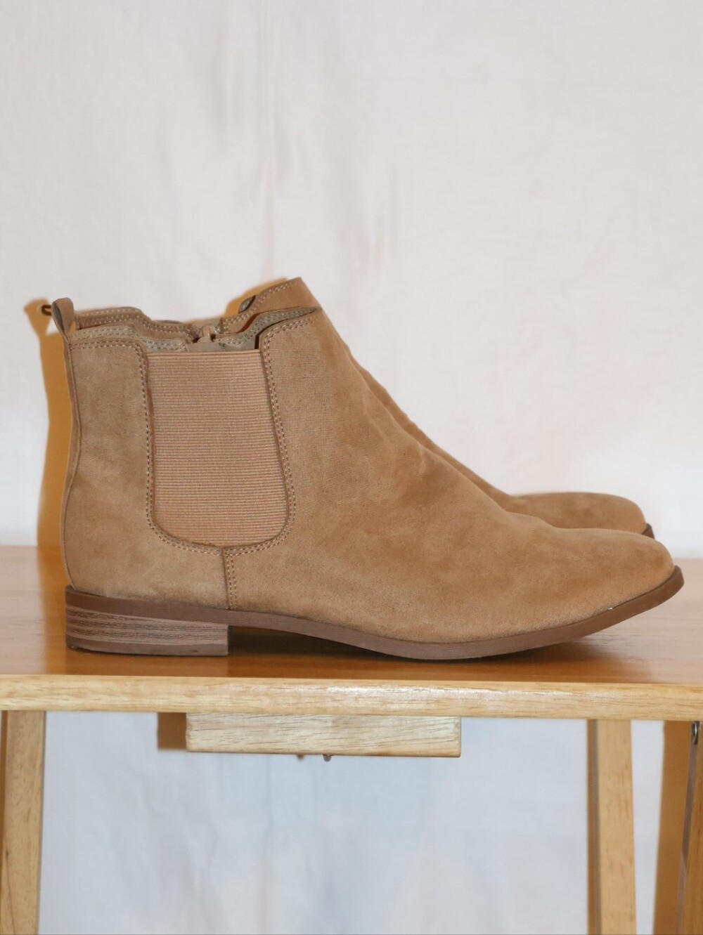 Time and Tru Tan Core Chelsea Ankle Boots. 11W.